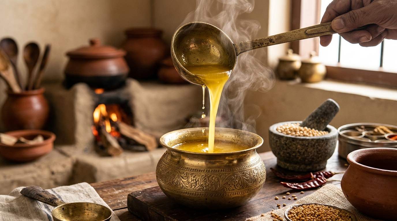 Artisanal ghee craft at SRITEVA